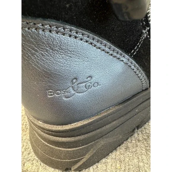 Bos. & Co. Black Suede Boots with Faux Fur Liner Size 36 MSRP $199.95